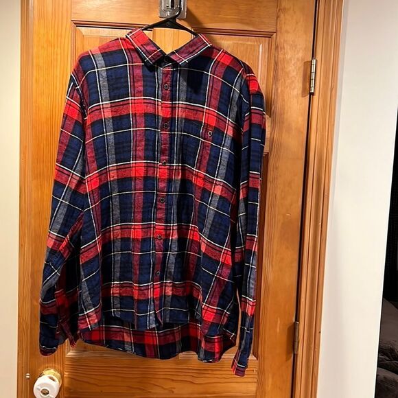 Cedar Wood State XXL (2xl) plaid flannel red blue - Picture 1 of 8